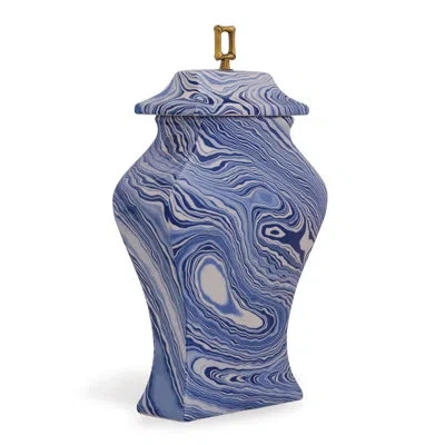 Port 68 Arctic Porcelain China Jar In Blue;white