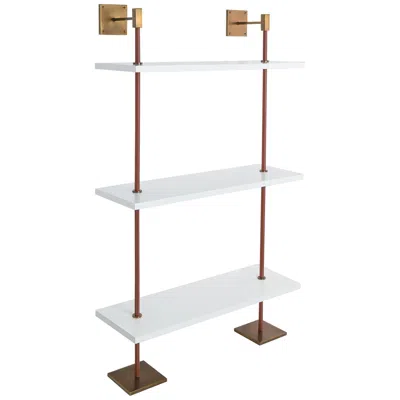 Port 68 Arnold 36" Wide Semi-gloss White 3-tier Shelf