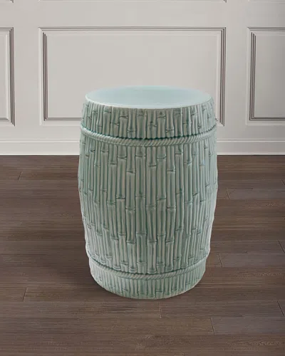Port 68 Bamboo Garden Stool In Celadon
