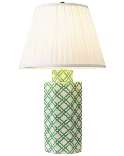 Port 68 Bamboo Trellis Hex Lamp In Green