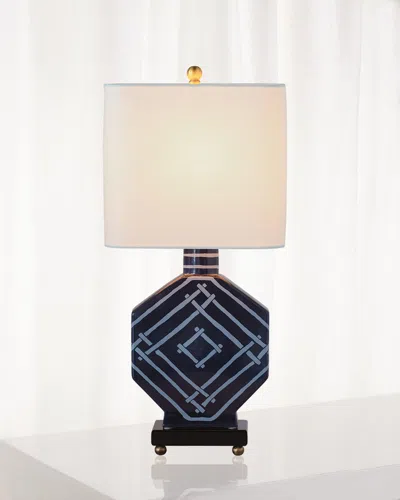Port 68 Bamboozled Table Lamp In Blue
