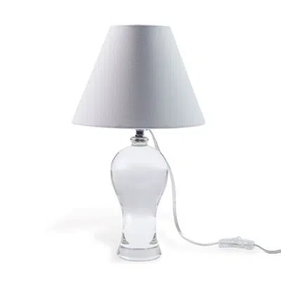 Port 68 Bari Mini Plum Crystal Lamp In Clear