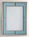 Port 68 Bedford Gold Nigel Celadon Mirror In Silver/celadon