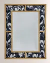 Port 68 Bedford Mirror With Black Orchid Fabric In Gold