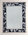 Port 68 Bedford Mirror With Black Orchid Fabric In Multi
