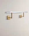 Port 68 Billy Lucite Shelf In Brass/clear