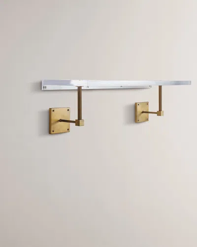 Port 68 Billy Lucite Shelf In Brass/clear