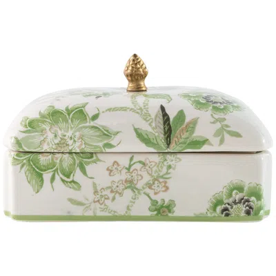 Port 68 Braganza Green Animals And Florals Decorative Box