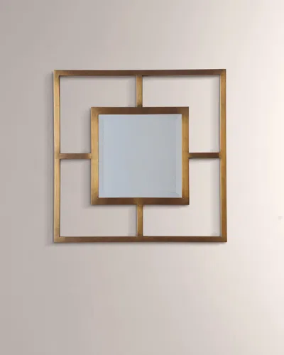 Port 68 Cairo Brass Open Frame Mirror In Gold