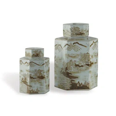 Port 68 Canton Brown 16" Porcelain Jar