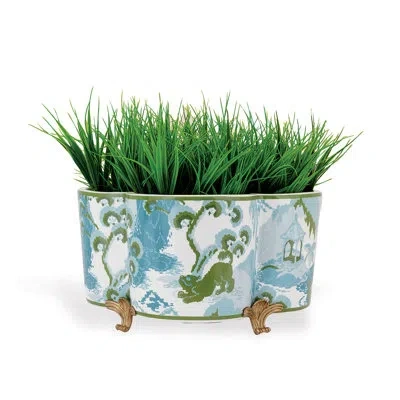 Port 68 Canton Ceramic Pot Planter In Green