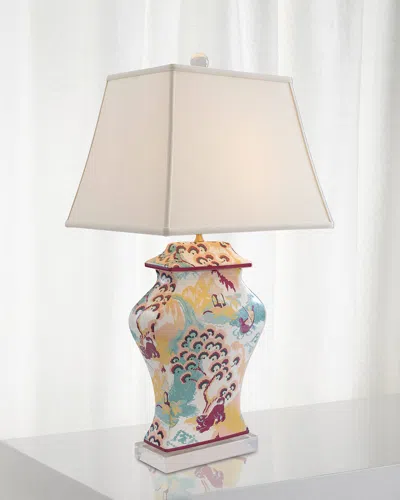 Port 68 Canton Coral Lamp, 33"t In Neutral