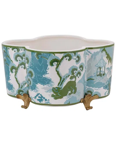 Port 68 Canton Quatrefoil Planter In Multi