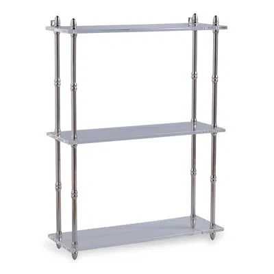 Port 68 Carmel Brass Shelf Wide 24 In Polished Nickel