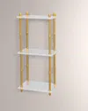 Port 68 Carmel Lucite Shelf In Brass