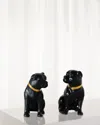 Port 68 Cecil Black Pug Statues, Set Of 2 In Black