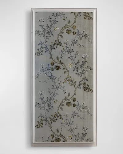 Port 68 Chinoiserie Floral I Giclee In Teal/brown/gray