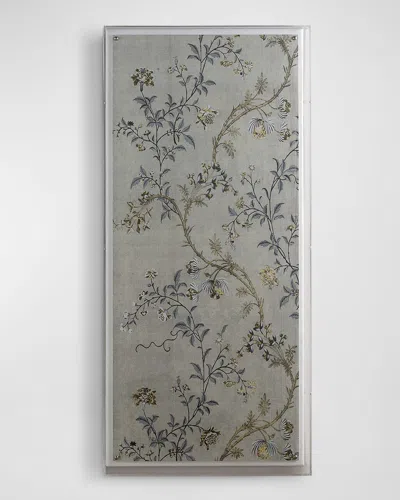 Port 68 Chinoiserie Floral Ii Giclee In Teal/brown/gray