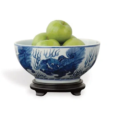 Port 68 Chow Blue Bowl In Blue,white