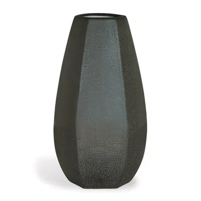 Port 68 Deco Charcoal 17" Porcelain Table Vase