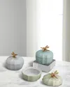 Port 68 Dragonfly Scallop Boxes, Set Of 3 In Blue
