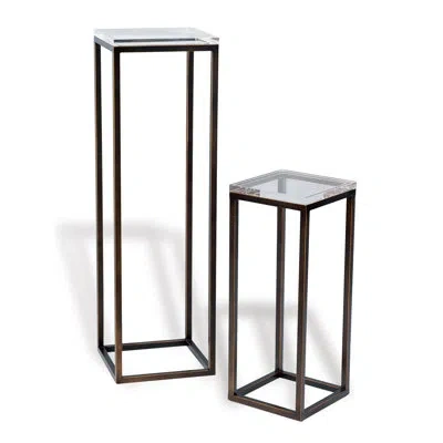 Port 68 Drake Nesting End Tables In Bronze