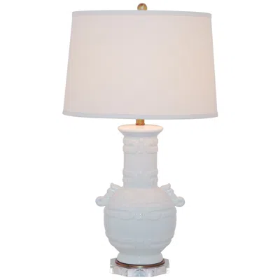 Port 68 Dynasty 31" Cream Crackled Glaze Porcelain Vase Table Lamp