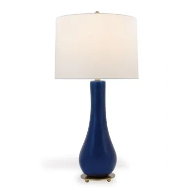 Port 68 Florence Metal/porcelain Table Lamp In Blue