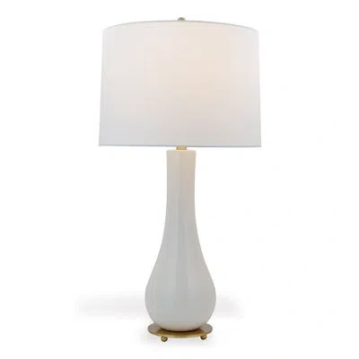 Port 68 Florence Metal/porcelain Table Lamp In Cream