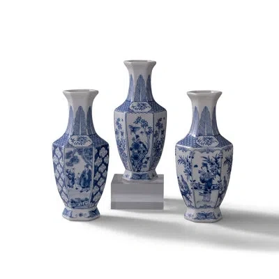 Port 68 Garden Of Blue Hex Vases
