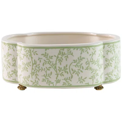 Port 68 Ghost Blossom Green Vine Oval Planter