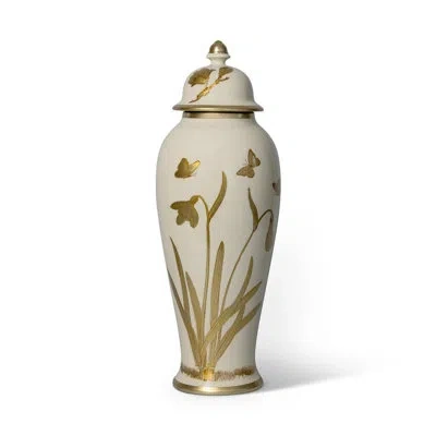 Port 68 Gilded Iris Jar In Gold