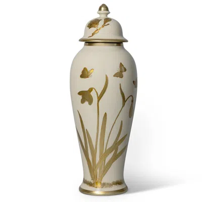 Port 68 Gilded Iris Jar Medium In Multi