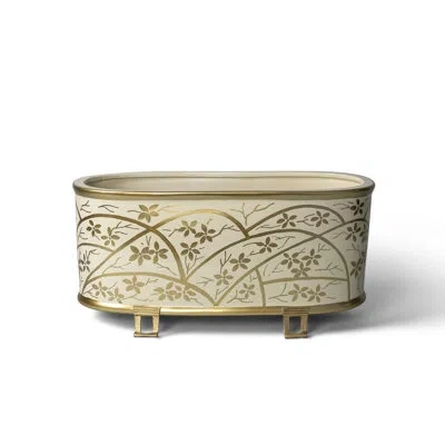 Port 68 Gilder Arbor Oval Planter In Gold