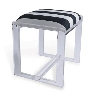 Port 68 Glencoe Black Stripe Bench In Clear;black Stripe
