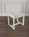 Port 68 Glencoe Eugene Navy Bench In White