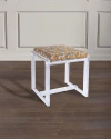 Port 68 Glencoe Lucite Bench, Prowling Khaki (leopard Pattern) In Multi