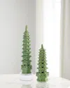 Port 68 Green Tall Pagoda Table Accents, Set Of 2 In Green