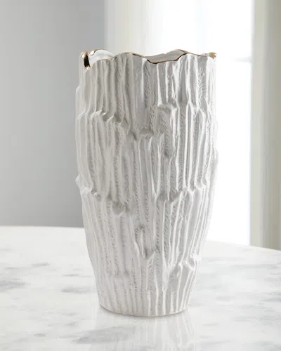 Port 68 Havana Tall Vase In White/gold