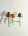 Port 68 Jade Garden 26" 3-light Pendant Chandelier In Green