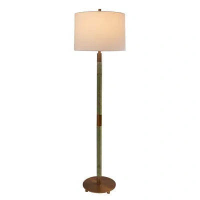Port 68 Jade Garden Floor Lamp In Aged Brass;green