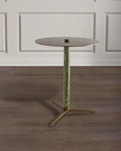Port 68 Jade Garden Table In Aged Brass, Green