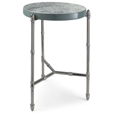 Port 68 Jardin Green Tray With Nickel Stand In Multi