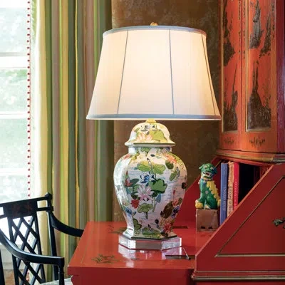 Port 68 Lake Agawam Lamp In White;green