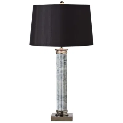 Port 68 Lincoln Park 33" Gray Natural Marble Column Table Lamp