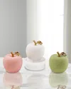 Port 68 Macaroon Apples, Set Of 3 In White/green/blush
