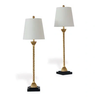 Port 68 Madcap Cottage 33" Gold Buffet Lamp Set