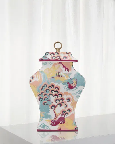 Port 68 Madcap Cottage Canton Jar In Coral