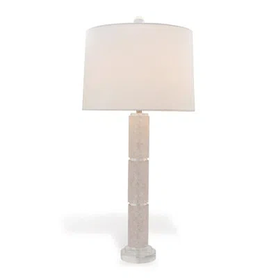 Port 68 Madison Table Lamp In White;clear