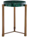 Port 68 Malachite Accent Table In Brown